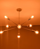 8 Arm Brass Sputnik Chandelier 30