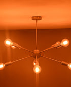 8 Arm Brass Sputnik Chandelier 30