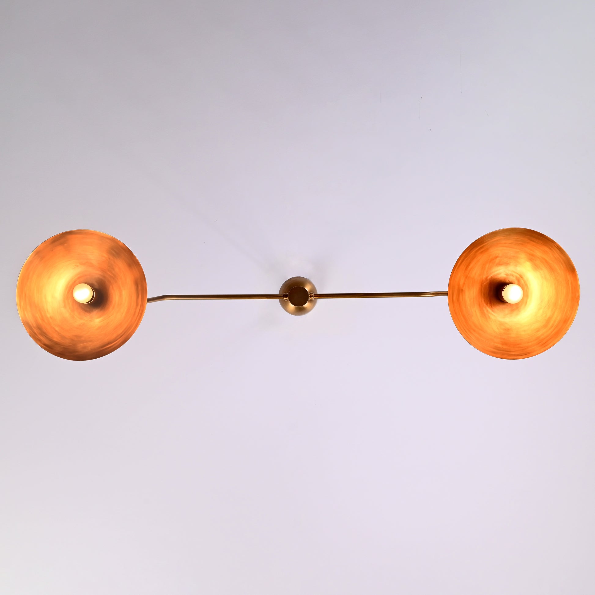 2 Light Brass Pendant Lamp 51" Wide - 32342