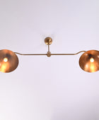 2 Light Brass Pendant Lamp 51