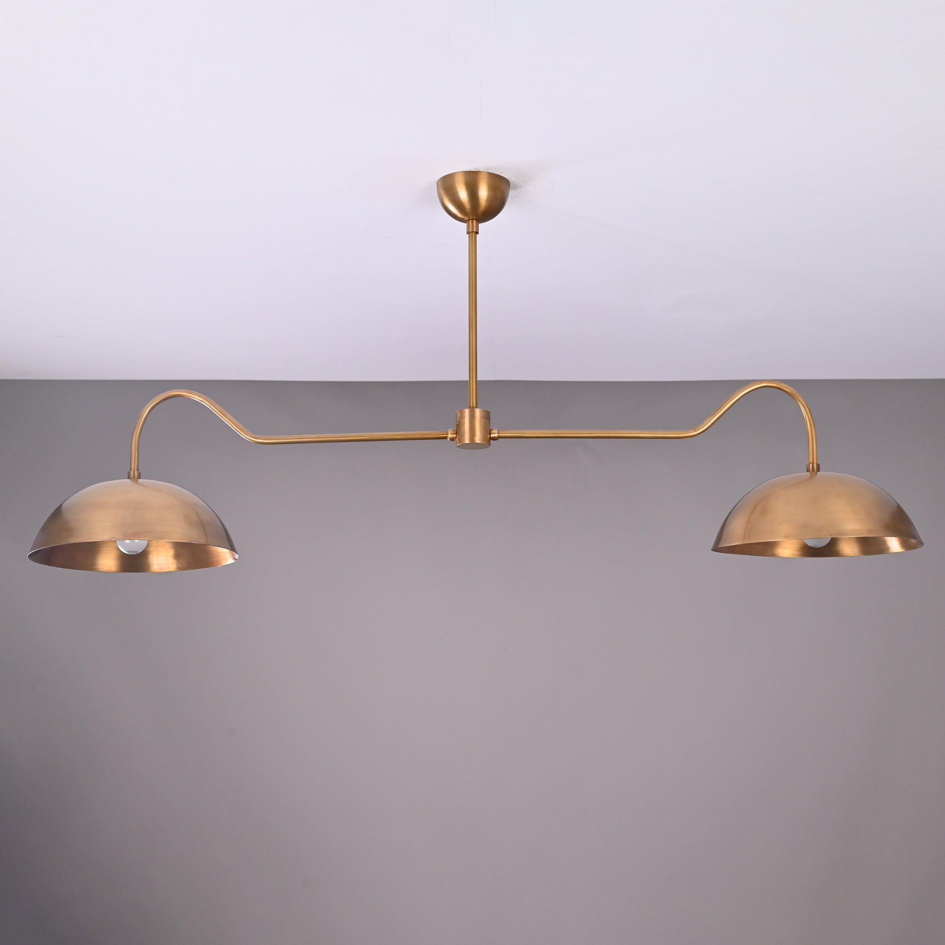 2 Light Brass Pendant Lamp 51" Wide - 32342