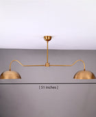 2 Light Brass Pendant Lamp 51