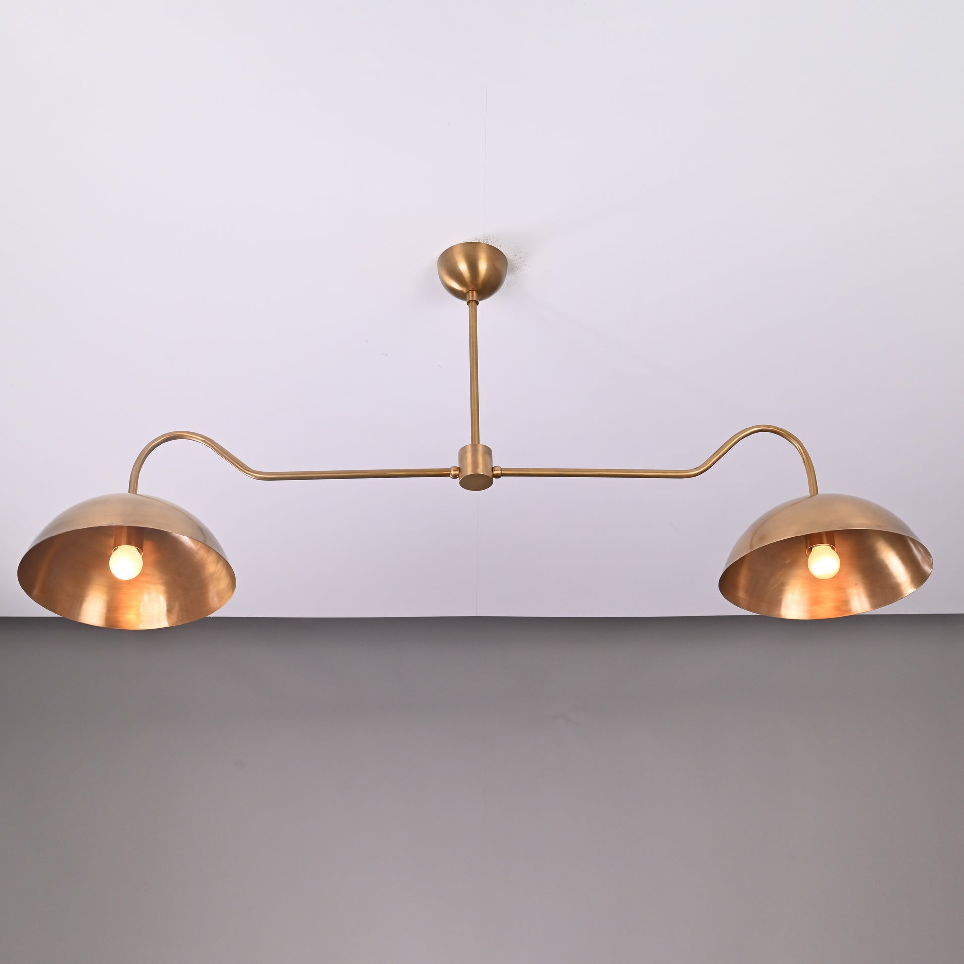 2 Light Brass Pendant Lamp 51" Wide - 32342