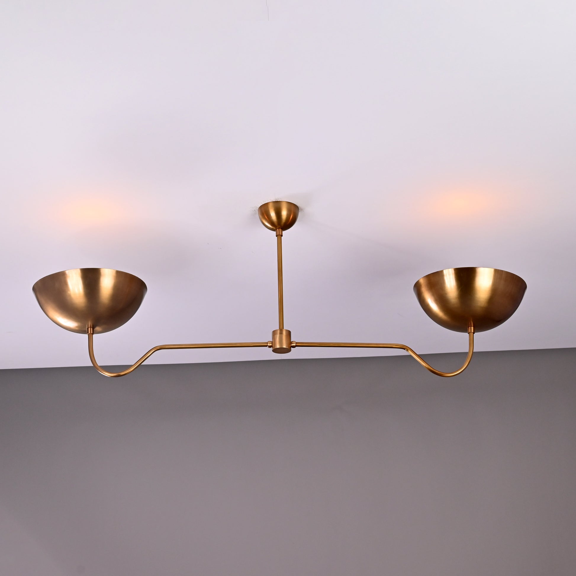 2 Light Brass Pendant Chandelier 51" Wide - 32343