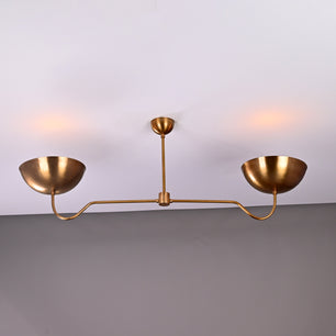 2 Light Brass Pendant Chandelier 51