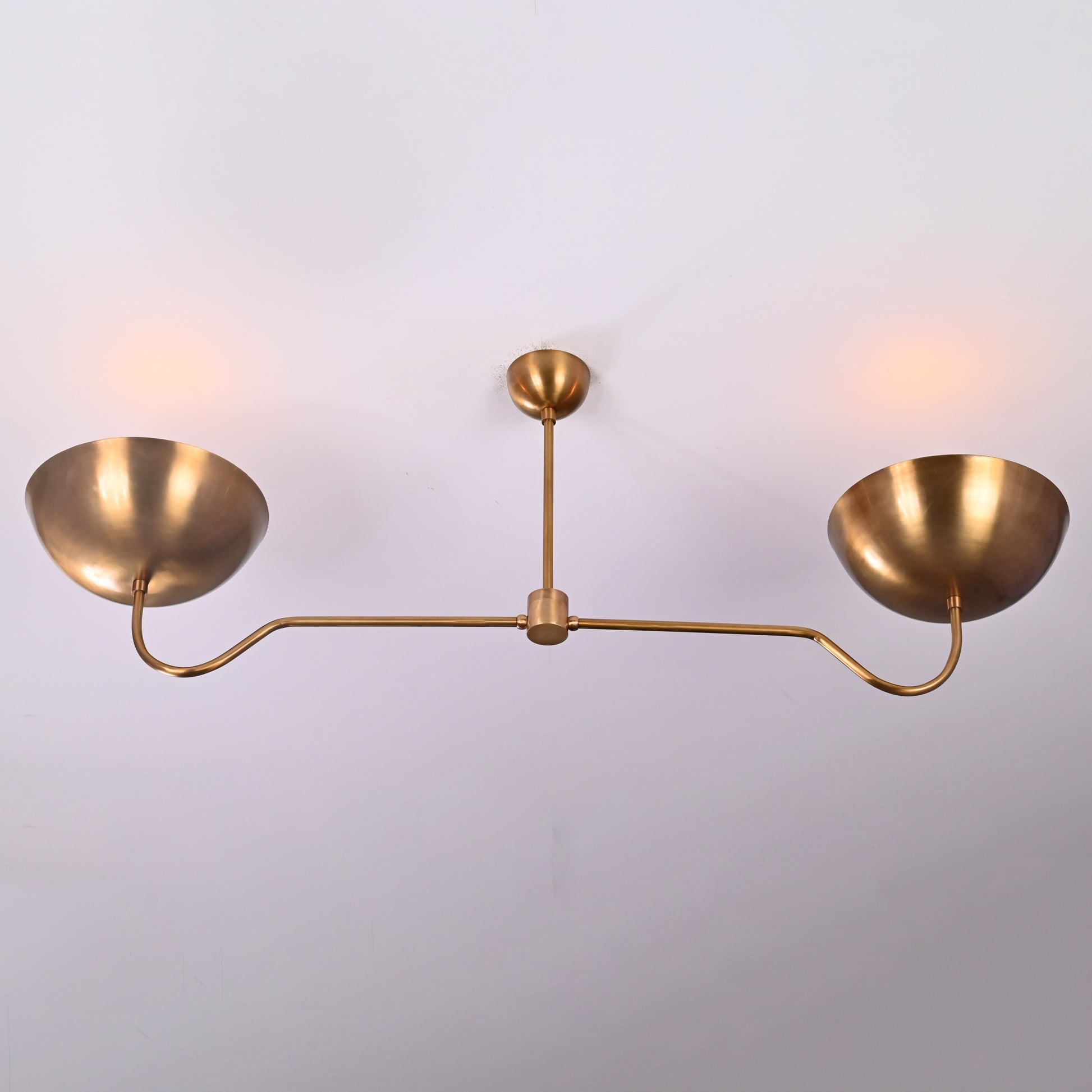 2 Light Brass Pendant Chandelier 51" Wide - 32343