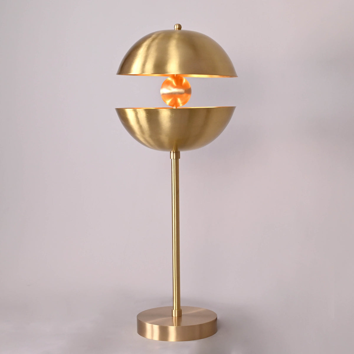 Modern Brass Table Lamp – Sculptural Mid-Century Lighting, Fully Customizable,  - 32345