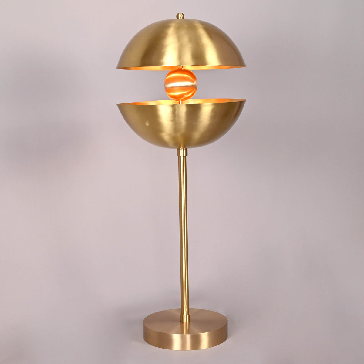 Modern Brass Table Lamp – Sculptural Mid-Century Lighting, Fully Customizable,  - 32345