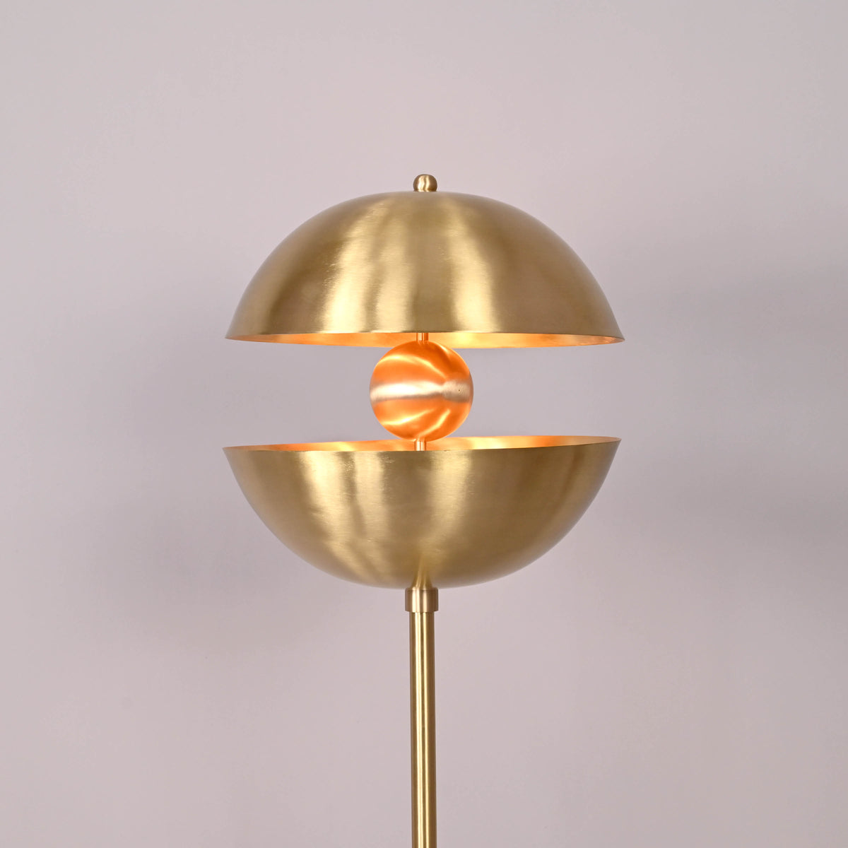 Modern Brass Table Lamp – Sculptural Mid-Century Lighting, Fully Customizable,  - 32345