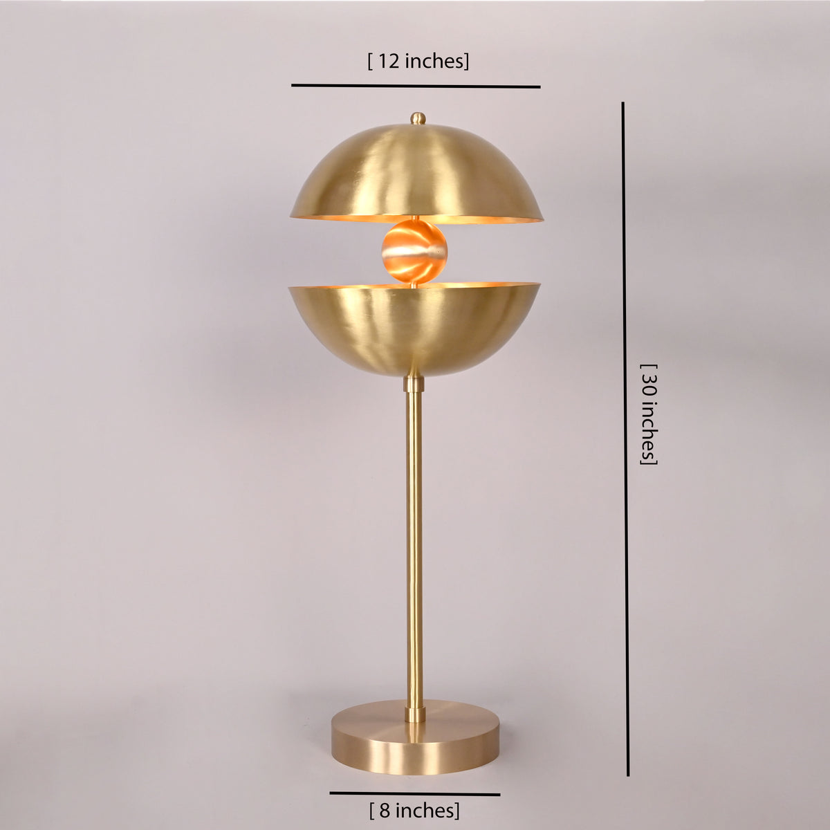 Modern Brass Table Lamp – Sculptural Mid-Century Lighting, Fully Customizable,  - 32345