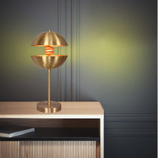 Modern Brass Table Lamp – Sculptural Mid-Century Lighting, Fully Customizable,  - 32345