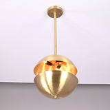 Modern Brass Pendant Light | Customizable Mid-Century Ceiling Lamp - 32346