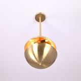 Modern Brass Pendant Light | Customizable Mid-Century Ceiling Lamp - 32346