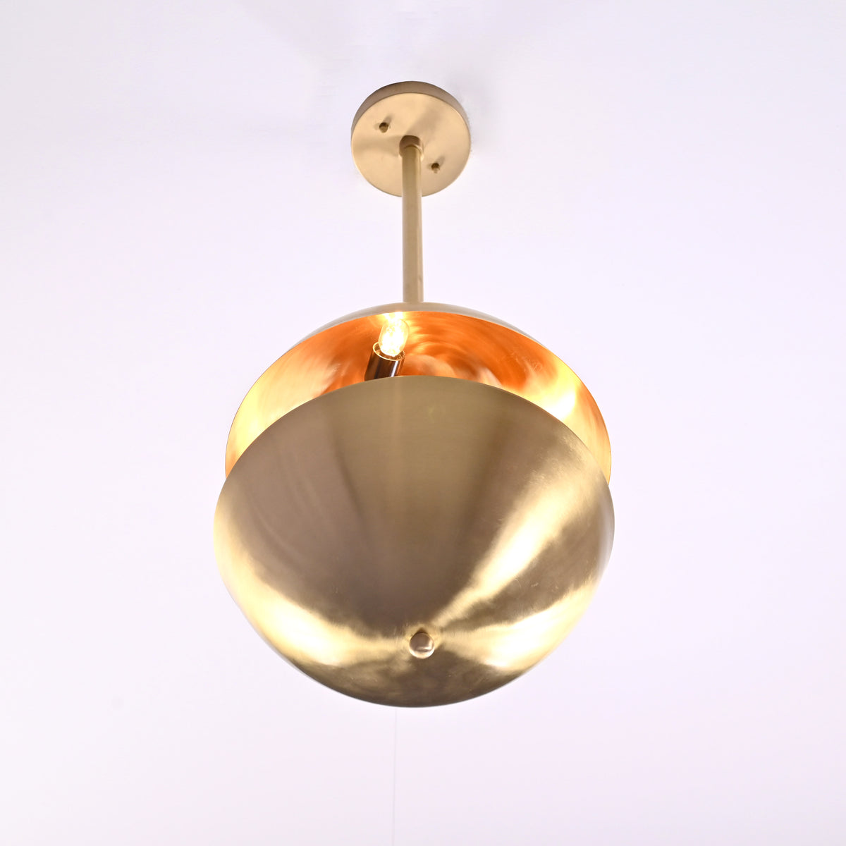Modern Brass Pendant Light | Customizable Mid-Century Ceiling Lamp - 32346