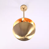 Modern Brass Pendant Light | Customizable Mid-Century Ceiling Lamp - 32346