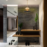 Mid-Century Modern Brass Pendant Light | Customizable Dome Chandelier Handmade Ceiling Light Fixture - 32348