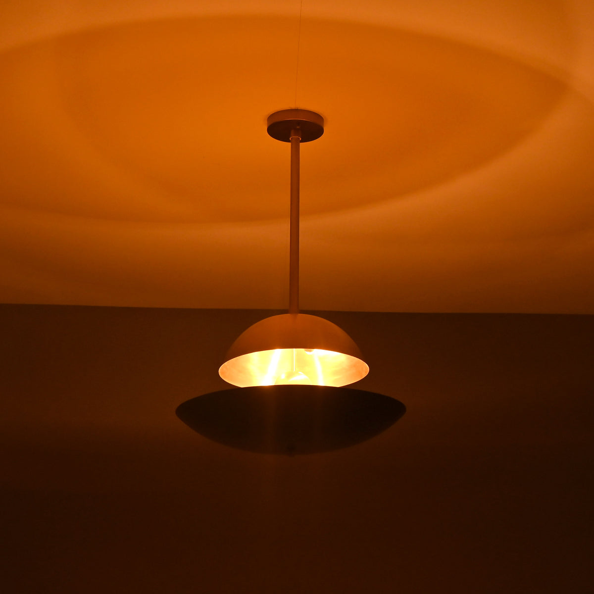 Mid-Century Modern Brass Pendant Light | Customizable Dome Chandelier Handmade Ceiling Light Fixture - 32348