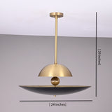 Modern Brass Pendant Chandelier | Customizable Mid-Century Ceiling Light Fixture - 32349