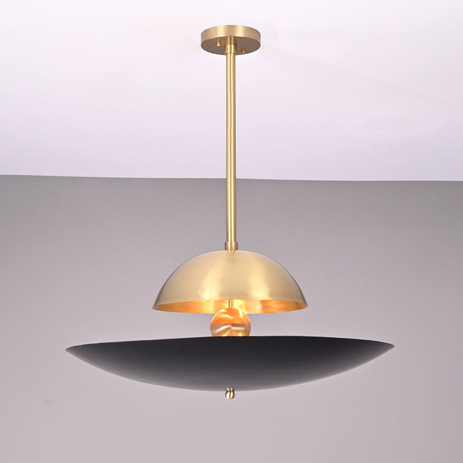 Modern Brass Pendant Chandelier | Customizable Mid-Century Ceiling Light Fixture - 32349