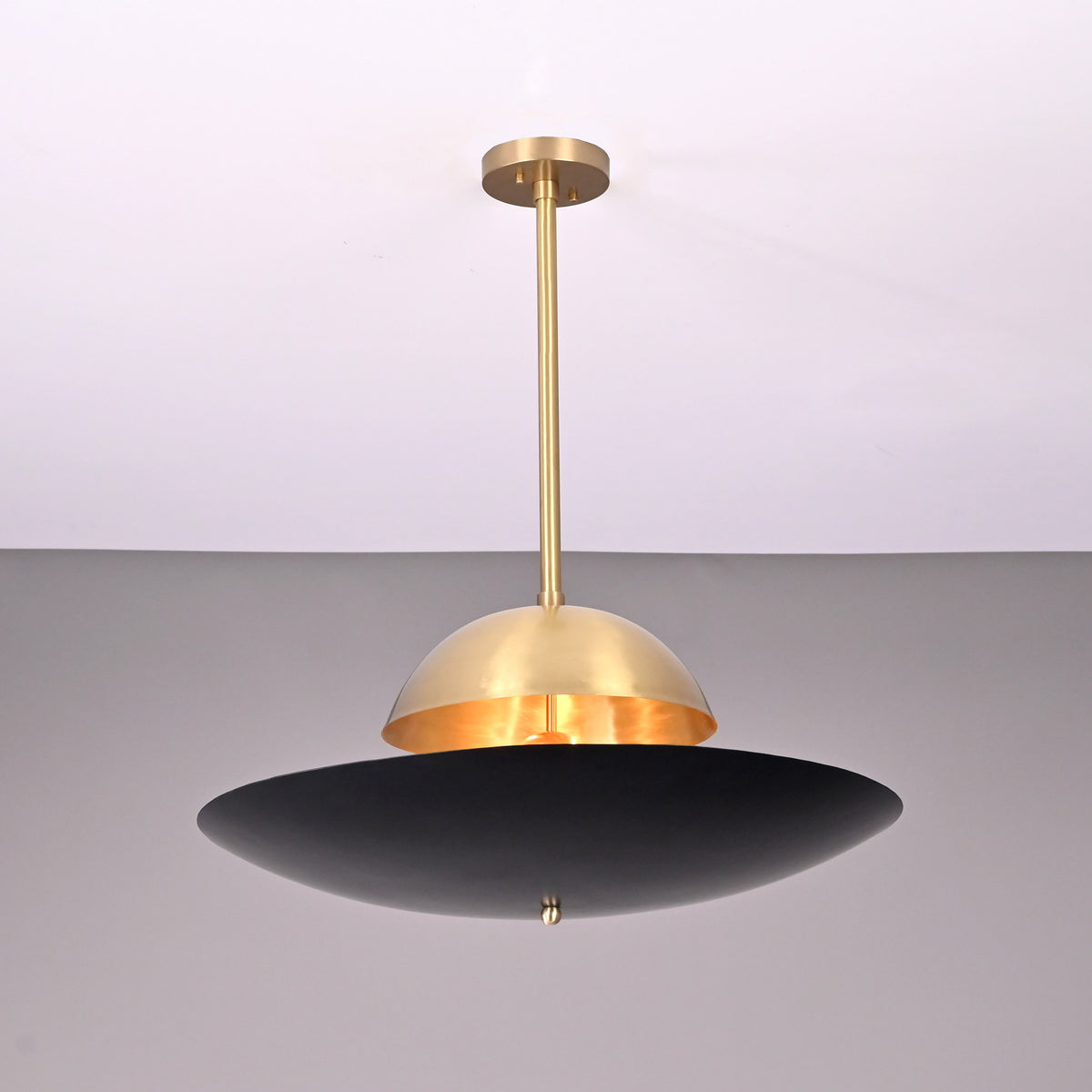 Modern Brass Pendant Chandelier | Customizable Mid-Century Ceiling Light Fixture - 32349