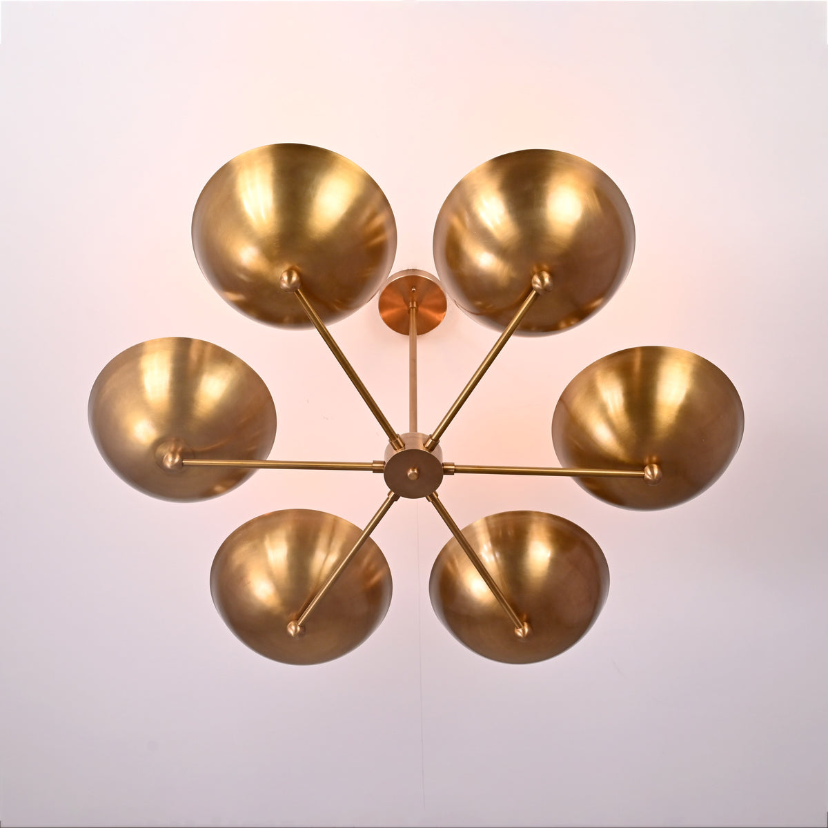 Vienna Discus  -  Uplifting Brass Chandelier - 5 Lights -32350