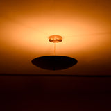 Modern Brass & Black Semi-Flush Ceiling Light Fixture – Customizable Uplighting Chandelier - 32353