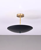 5 Lights Brass Disc Ceiling Pendant Lamp Matte Black Finish 14