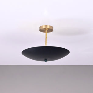 5 Lights Brass Disc Ceiling Pendant Lamp Matte Black Finish 14