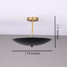 5 Lights Brass Disc Ceiling Pendant Lamp Matte Black Finish 14