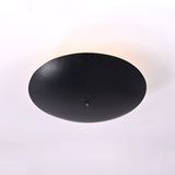 Modern Brass Disc Ceiling Light | Customizable Chandelier | Uplighting Flush Mount | 24" Diameter | Contemporary Ceiling Fixture |  - 32355