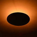 Modern Brass Disc Ceiling Light | Customizable Chandelier | Uplighting Flush Mount | 24" Diameter | Contemporary Ceiling Fixture |  - 32355