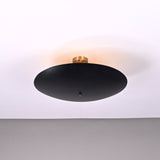 Modern Brass Disc Ceiling Light | Customizable Chandelier | Uplighting Flush Mount | 24" Diameter | Contemporary Ceiling Fixture |  - 32355