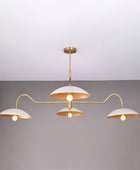 4 Lights 4 Arms Brass Pendant Ceiling Lamp Modern Brass Chandelier by Brass Leaf Studio 32357