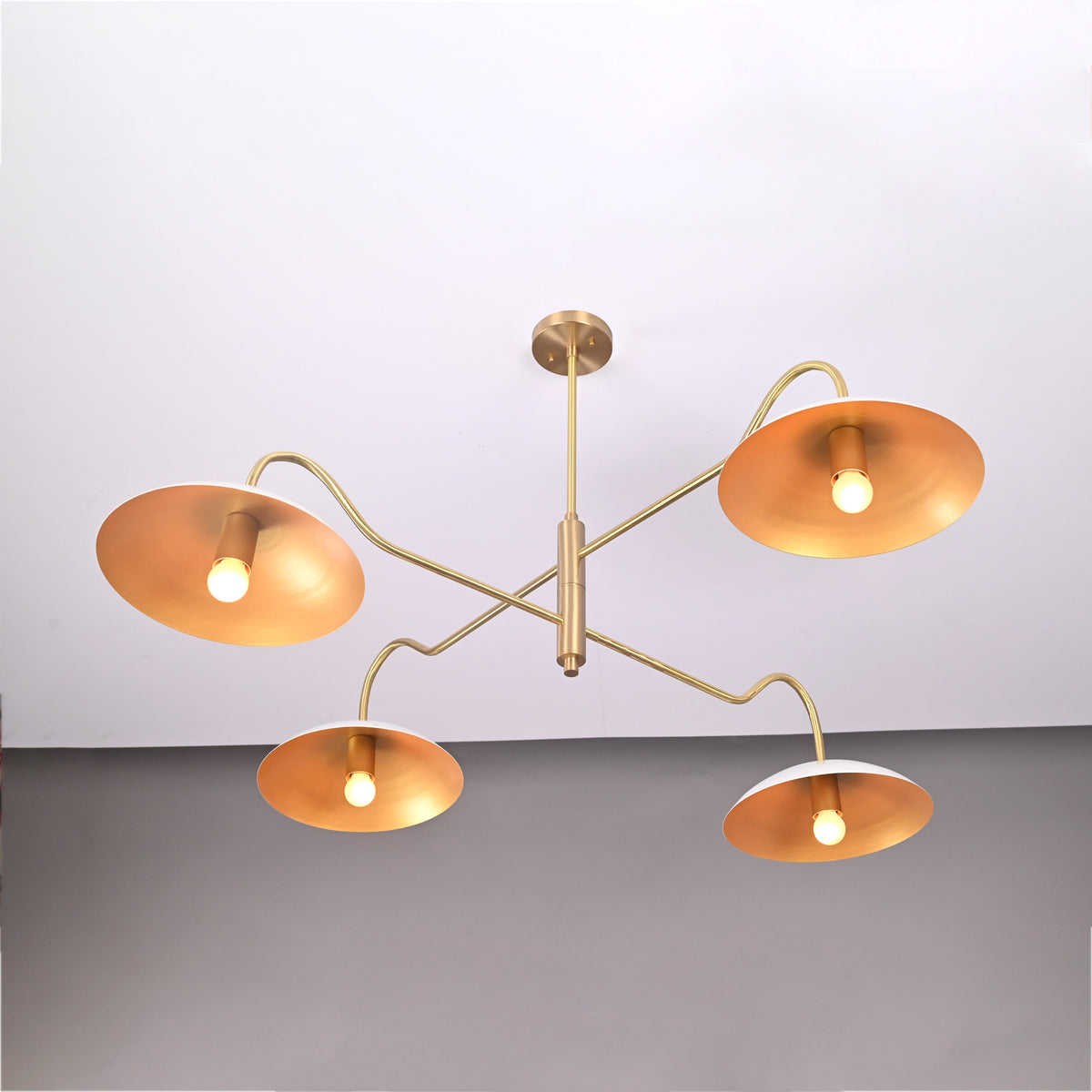 Kyoto Orbital - Brass Chandelier - 4 Lights - 32357