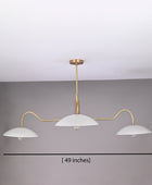 4 Lights 4 Arms Brass Pendant Ceiling Lamp Modern Brass Chandelier by Brass Leaf Studio 32357