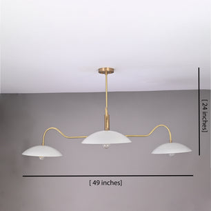 4 Lights 4 Arms Brass Pendant Ceiling Lamp Modern Brass Chandelier by Brass Leaf Studio 32357