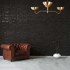 Brass Leaf Studio Industrial Brass Made, 4 Lights 4 Arms Brass Chandelier Modern Ceiling Pendant Light Made of Full Brass No Shadow Uplifting Light