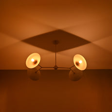 Brass Leaf Studio Industrial Brass Made, 4 Lights Brass Ceiling Light Mid Century Modern Pendant Lamp 42