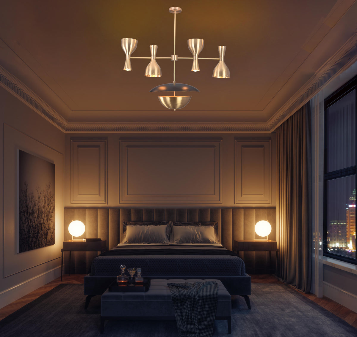 Rome Pivot - Diabolo Ceiling Chandelier - 11 Lights - 32368