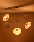 6 Lights Brass Ceiling Light Mid Century Modern Pendant Lamp 42