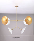 6 Lights Brass Ceiling Light Mid Century Modern Pendant Lamp 42