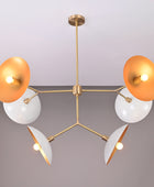 6 Lights Brass Ceiling Light Mid Century Modern Pendant Lamp 42