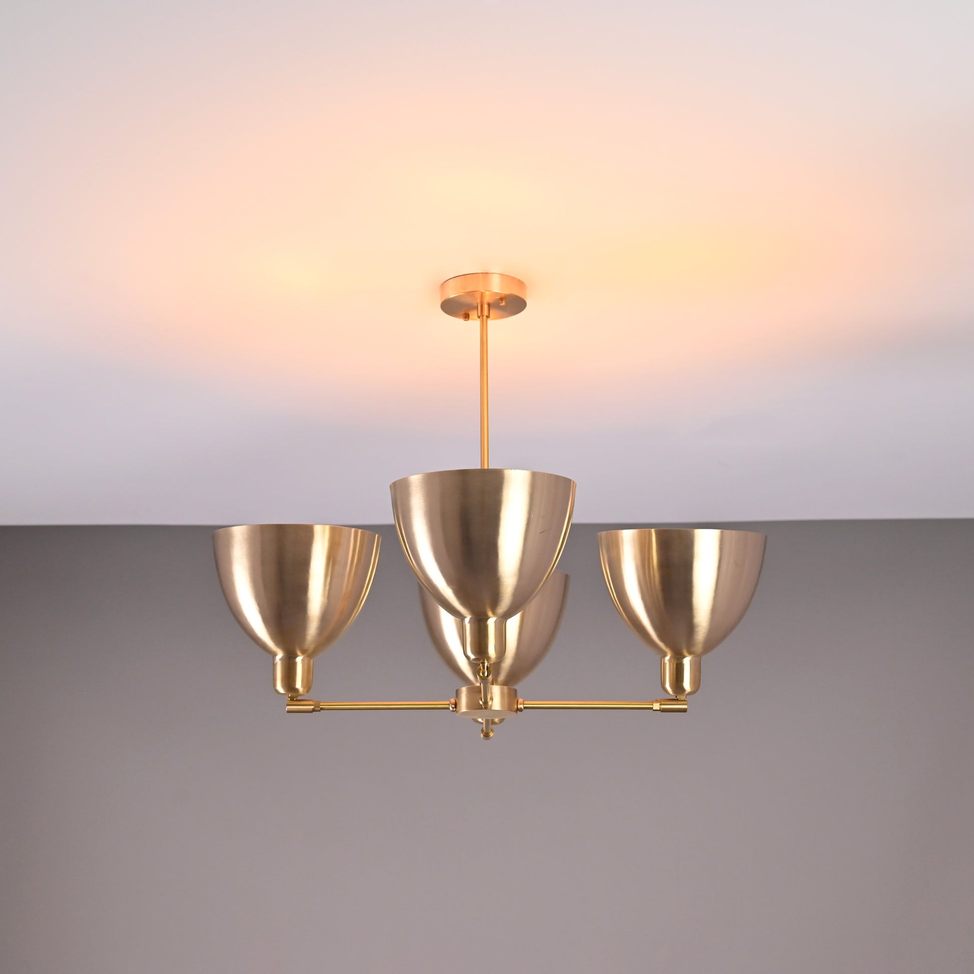 4 Lights Brass Ceiling Light Pendant Lamp 33" wide High Quality Light Fixture 32370