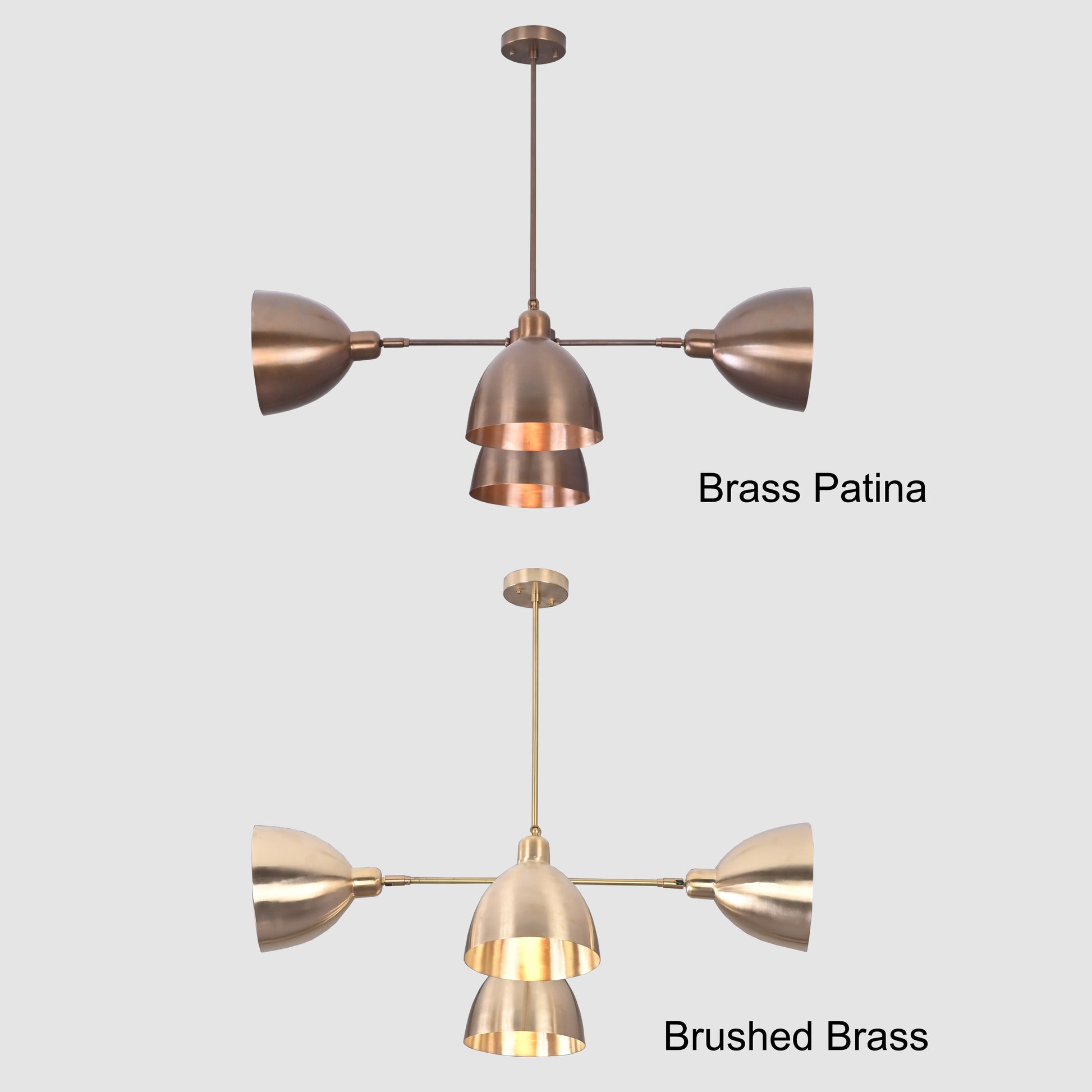 4 Lights Brass Ceiling Light Pendant Lamp 33" wide High Quality Light Fixture 32370