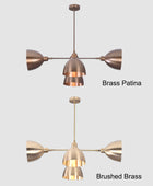 4 Lights Brass Ceiling Light Pendant Lamp 33