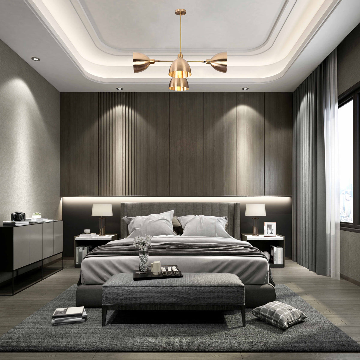 Tokyo Discus - Pendant Chandelier - 4 Lights - 32370