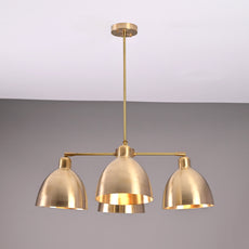 Industrial Brass Made, 4 Lights Brass Ceiling Light Mid Century Modern Pendant Lamp 33