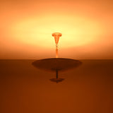 Elegant Custom Brass & Glass Chandelier | Mid Century Modern Pendant Light | Uplifting Ceiling Light Fixture | Handmade Lighting |  - 32373