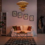 Modern Mid-Century Pendant Light | Custom Brass Chandelier | Handmade Dome Ceiling Light Fixture Adjustable Size & Finish | Patina Copper Lighting - 32378