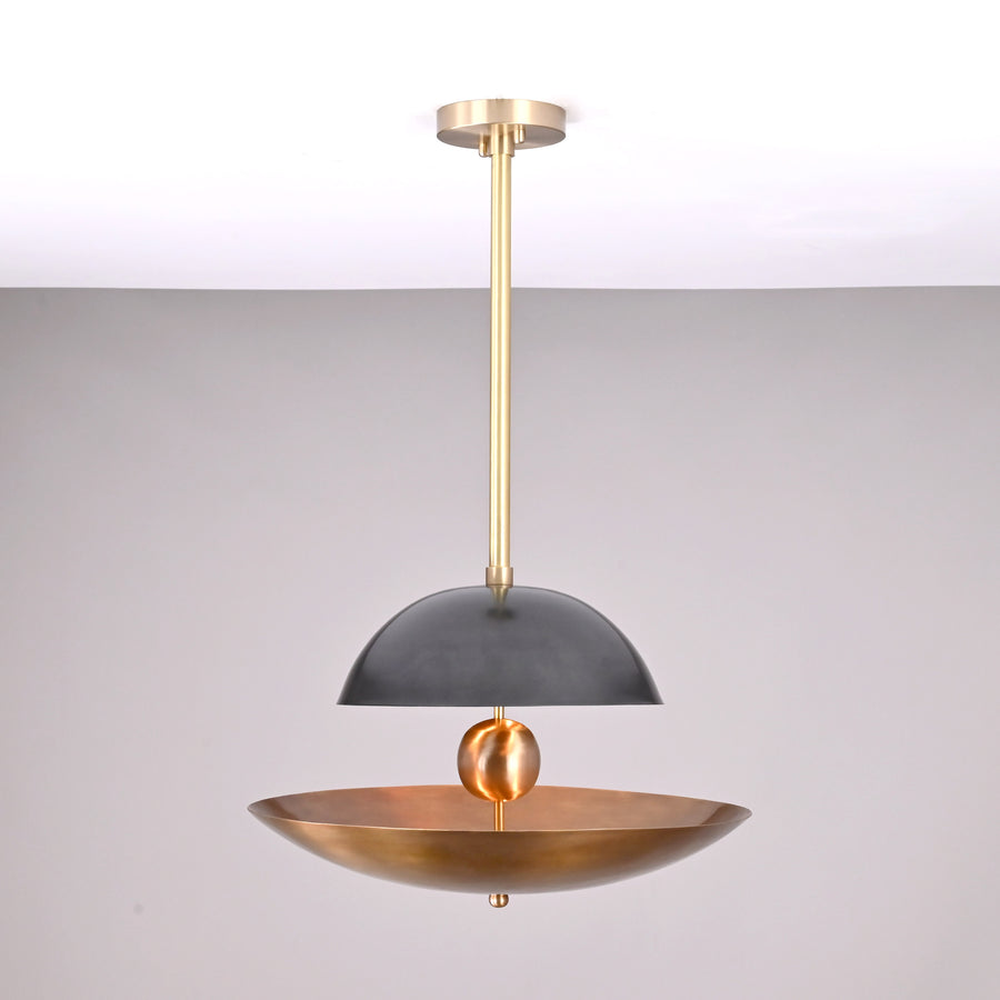 Modern Brass & Copper Pendant Chandelier | Customizable Designer Ceiling Light Fixture - 32379